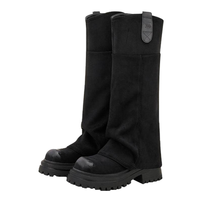 星期六粗跟复古西部牛仔靴