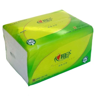 心相印纸抽茶语纸巾餐巾纸150抽S码整箱24包家用面巾纸母婴抽纸