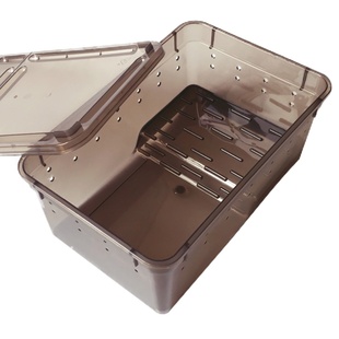 爬宠饲养盒两栖箱小乌龟缸守宫角蛙盒带晒台塑料乌龟盒角蛙饲养箱