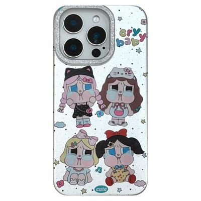 趣味搞怪电镀哭娃插画苹果手机壳