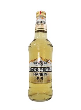 哈尔滨小麦王啤酒玻璃瓶哈尔滨啤酒哈啤580ml/12瓶精酿黄啤酒整箱