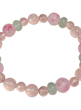 OkFineyard【春和】天然蔷薇石手串女草莓晶串珠手链轻奢小众设计