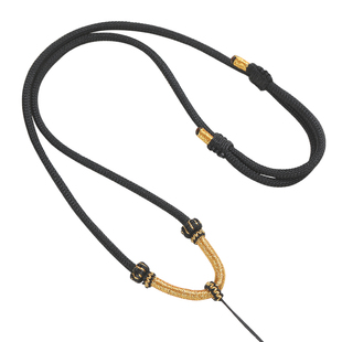 黄金挂件绳吊坠挂绳金锁编绳蜜蜡玉佩唐卡项链绳子挂脖黑配绳男女