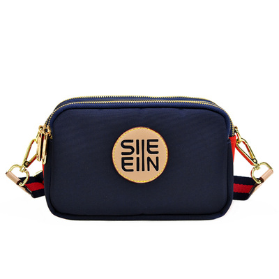 斜跨小包包女尼龙牛津布手机包24欧美时尚新款三层迷你单肩小方包