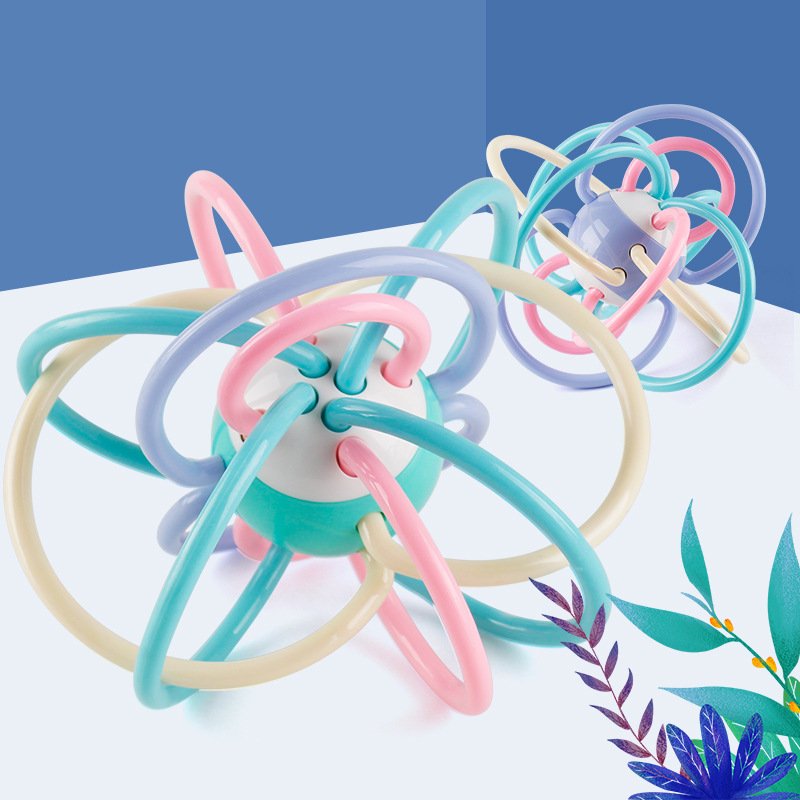 新生婴儿玩具益智手抓抓握6-12宝宝摇铃3个岁球月拨浪鼓到0-1男女