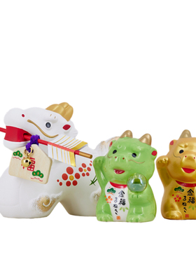 药师窑陶土萌趣创意龙桌面摆件