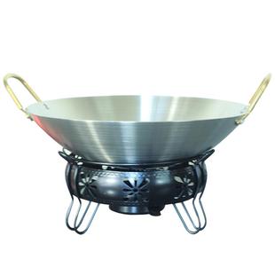 加厚中式304不锈钢干锅小火锅固体酒精炉家用商用锅具锅仔酒吧鼎