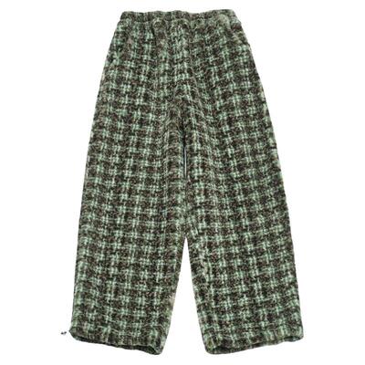 STILLYOU百搭街头羊羔毛厚格子裤