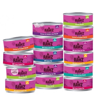 美国rawz罗斯猫罐头餐包鸡肉丝无谷营养高汤补水成幼猫主零食湿粮