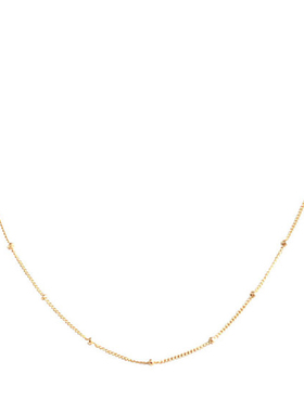 OPs美国14K包金复古珠链项链