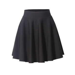 春季新款高腰短裙百搭大码半身裙蓬蓬伞裙小黑裙防走光裤跳舞裙子