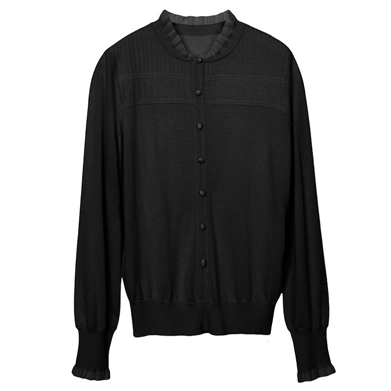 Distin Kidny/迪凯冬季新品绵羊毛优雅休闲淑女百搭舒适打底毛衫