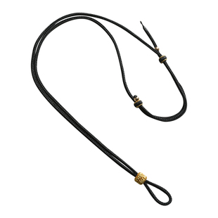 DIY手工编织绳金色编绳项链吊坠挂绳男女儿童可穿八宝罗盘黄金锁