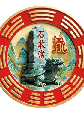 泰山石敢当化解门上方横梁贴