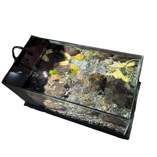 嘉赤60小鱼侧滤缸自循环一体溪流缸客厅家用桌面观赏超白玻璃鱼缸