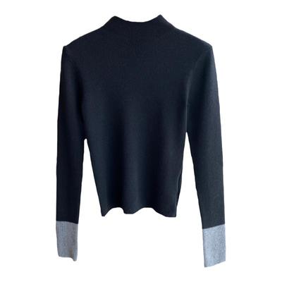 AMR UU◆设计感撞色 配色时髦半高领羊毛打底衫修身毛衣女秋冬新