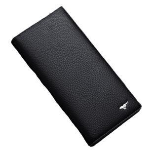 七匹狼钱包男士长款真皮拉链皮夹超薄软牛皮2026新款大容量卡包