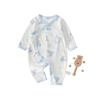 新生婴儿衣服纯棉52码夏季薄款0到3个月初生宝宝连体衣a类无骨男6