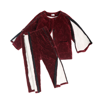 易穿脱老年人护理服两侧拉链全开术后病人康复治疗防寒保暖棉衣裤