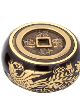 解压纯黄铜双面转钱貔貅手把件