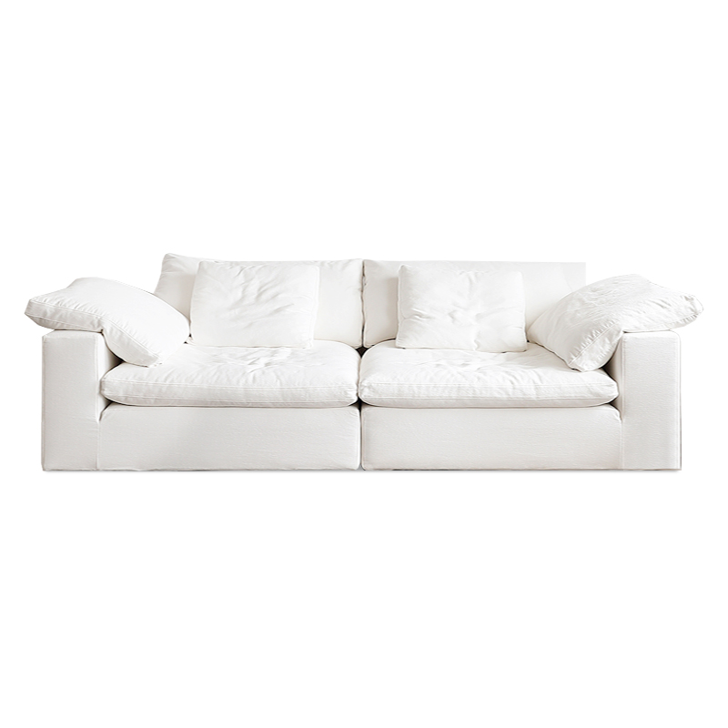 Cloud云沙发布艺客厅北欧双人三人羽绒现代简约直排加宽模块组合