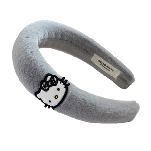 正版hello kitty秋冬毛绒发箍女儿童可爱洗脸发卡高颅顶头箍显瘦