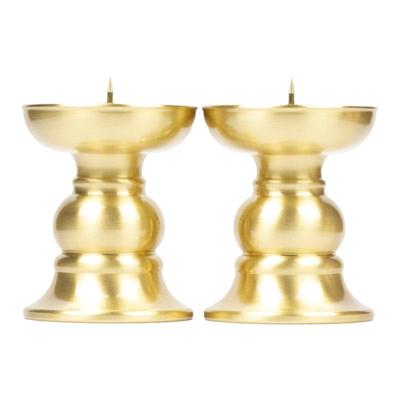 黄铜烛台家用蜡烛铜灯座装饰摆件