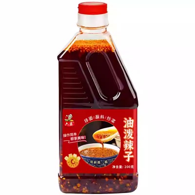 六婆油泼辣子香辣红油调味料400g