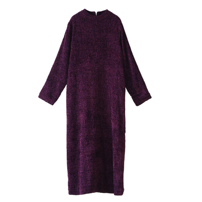 时尚长裙雪尼尔纯色原创