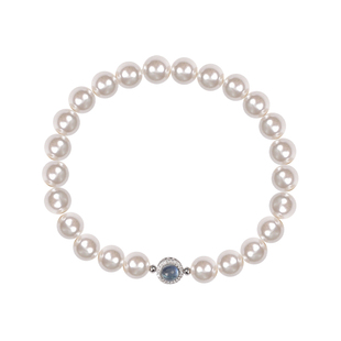 澳白珍珠手链天然海蓝宝石女手串2025新款手饰轻奢精致高级感8mm