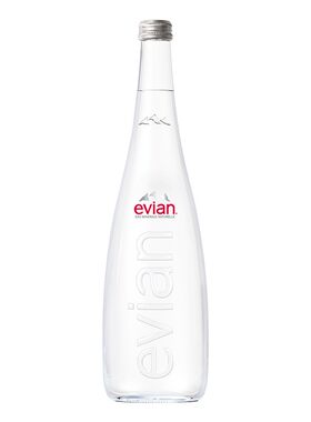 evian依云水进口法国330ml玻璃瓶