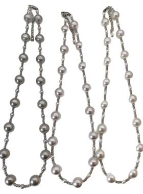 满天星施家珍珠项链女锁骨链颈链