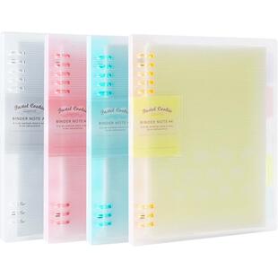 日本kokuyo国誉淡彩曲奇活页本B5柔光活页夹8孔大学生外壳可拆卸A5笔记本清新高颜值A4线圈campus本子