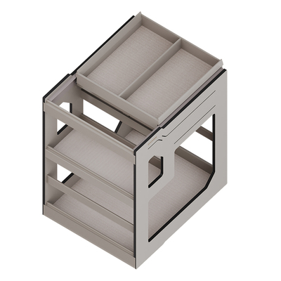 格麦太空铝抽中抽双层调料拉篮