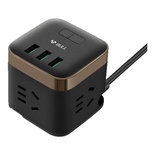 公牛宿舍黑色智能魔方usb插座插排插线板多功能快充防过充6位正品