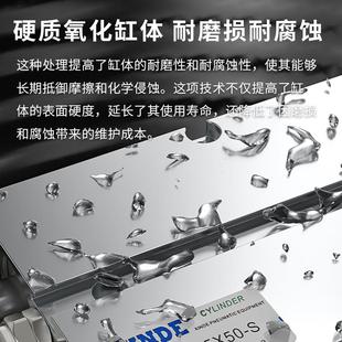 加长型大推力双杆双轴气缸TN10 200X300X500S 长行程