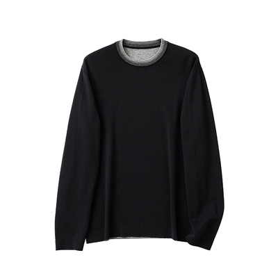 Aomitu18针空气层双面异色针织衫