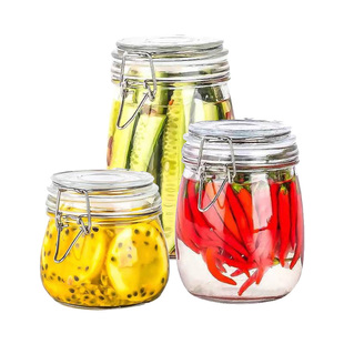 玻璃密封罐食品级腌菜泡菜坛子家用泡酒瓶子蜂蜜空瓶小收纳储物罐