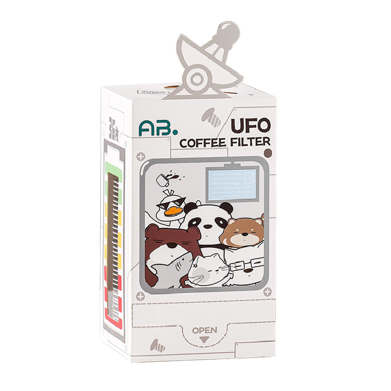 卡通盒装UFO飞碟式抽取咖啡滤纸