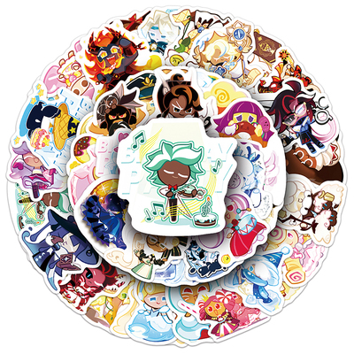 50张饼干人王国卡通贴纸Cookie Run Kingdom防水装饰吉他手机贴纸