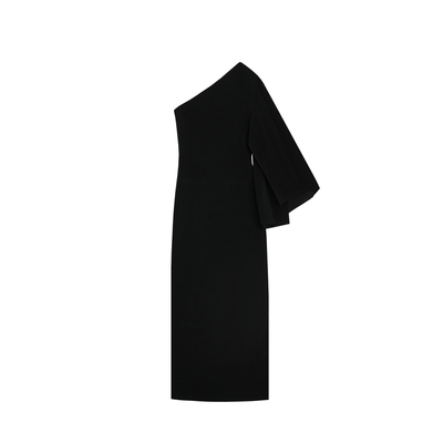 DUE E CHEN Oblique 斜肩荡袖连衣裙｜ 舒爽透气