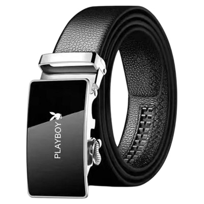 花花公子男士真皮自动扣腰带