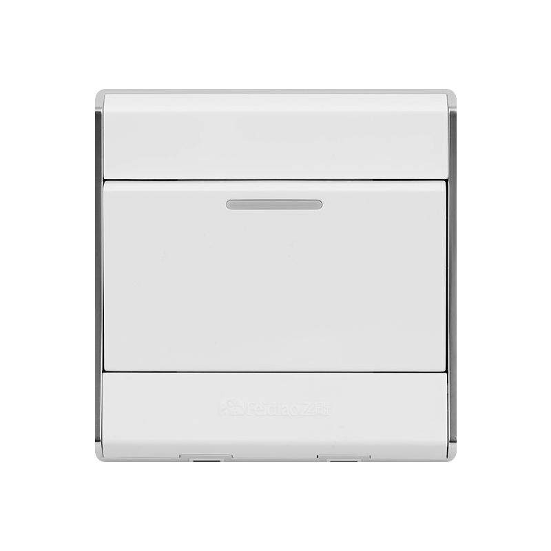 飞雕86型墙壁电源白色开关插座