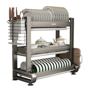 德力西厨房调料置物架多功能调味品盐调味罐收纳盒台面刀架筷子筒