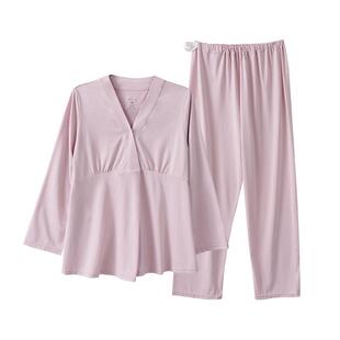 MAMILINE天丝莫代尔孕妇睡衣超柔月子服产后家居服四季通用坐月子