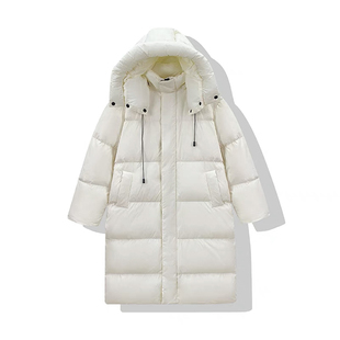 保命90白鸭绒长款羽绒服女2025秋冬季新款高定小众加厚保暖外套潮