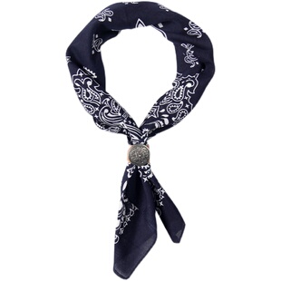 MROLD西海岸美式复古腰果花方巾男小丝巾女英伦领巾日系嘻哈