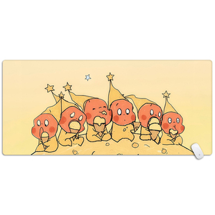 可爱卡通星星人鼠标垫超大号女生宿舍电脑办公桌垫键盘垫锁边防滑