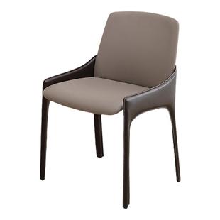 芬纳维亚ART 意式轻奢书房椅家用餐椅 Bianca 现代简约皮艺咖啡椅