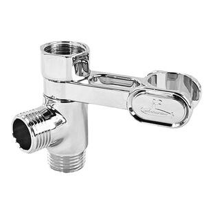 潜水艇三通接头角阀马桶喷枪分水器四分一进二出带支架阀门全铜